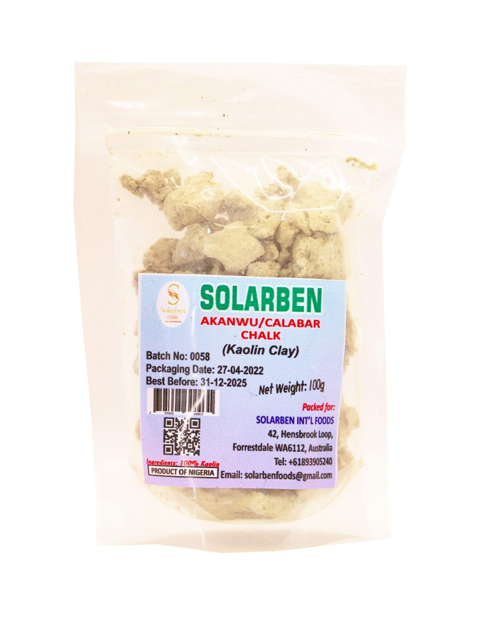 Solarben Akanwun (Edible chalk) 100g