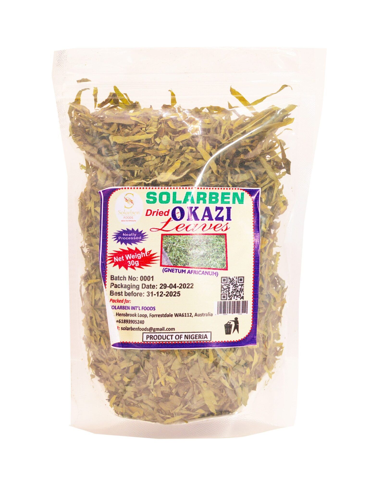 Dried Okazi leaf 30g
