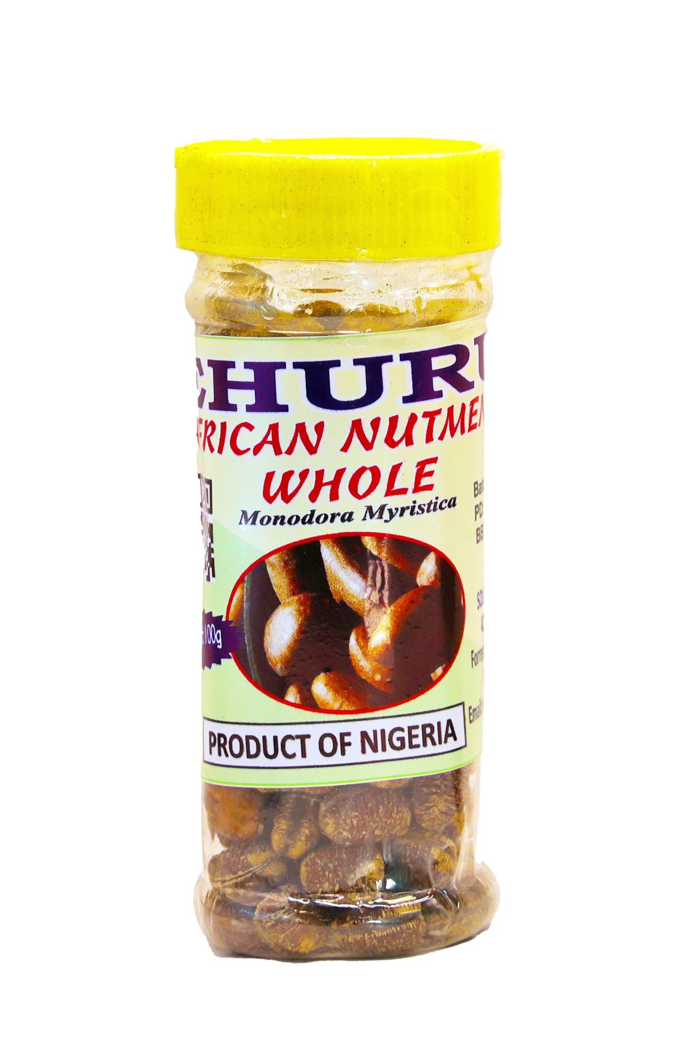 Solarben Ehuru (African nutmeg) whole 100g - Solarben Foods
